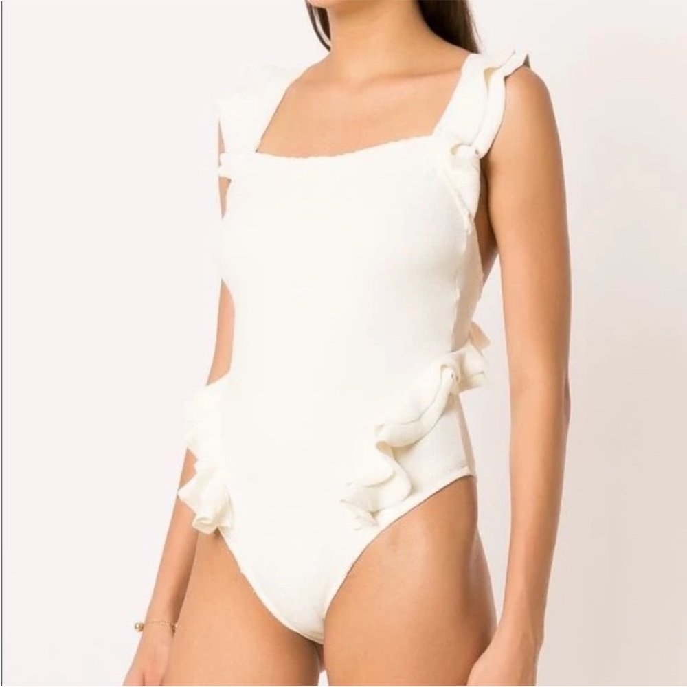 Clube Bossa Barbette frill Ruffle one-piece swimsuit size large